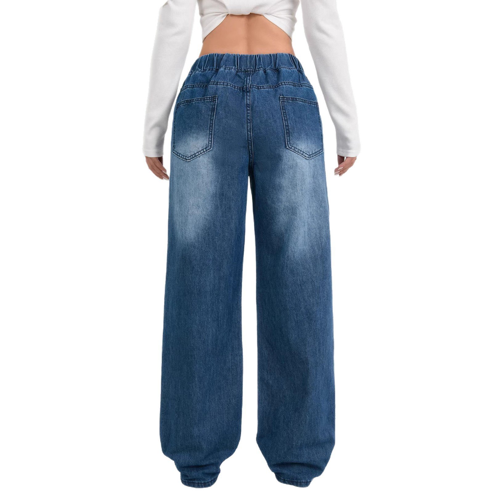 Straight-Leg Denim Jeans For Women - Image 3
