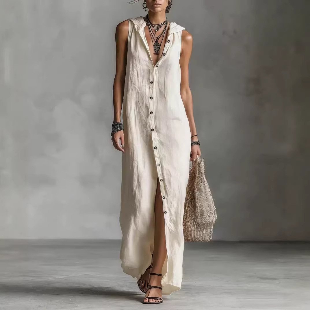 Sleeveless Long Dress Women's One-piece Dress - Image 4