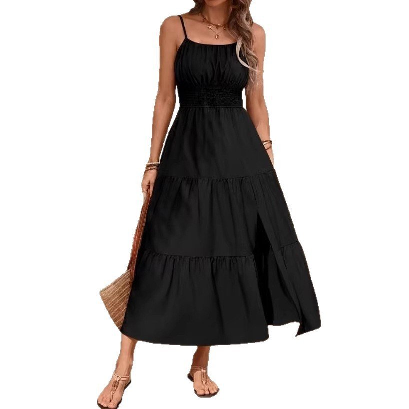 Strapless Layered Waist-cinching Solid-color Slim-fit Dress - Image 10