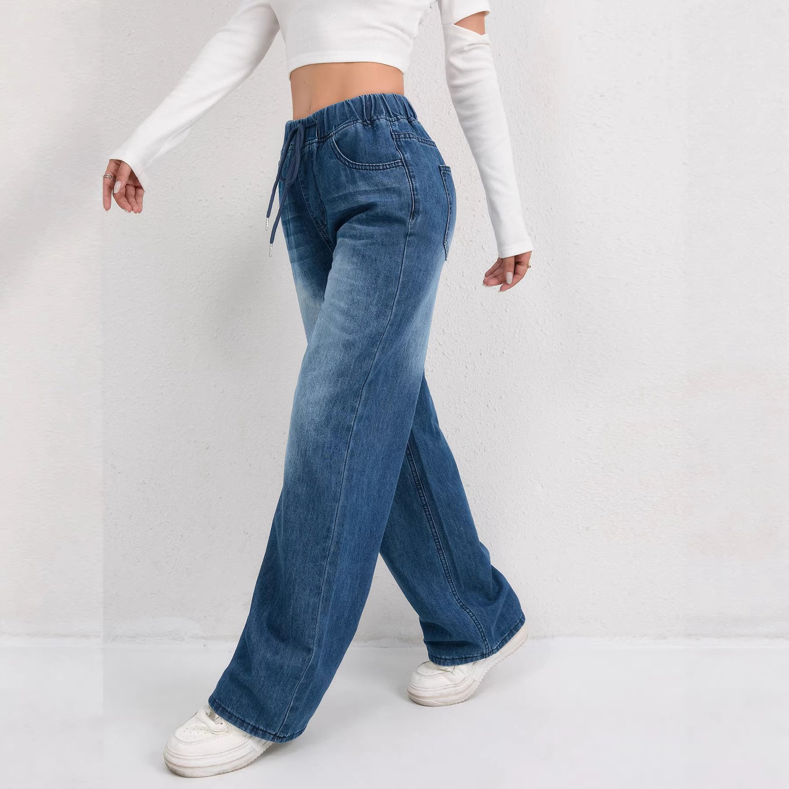 Straight-Leg Denim Jeans For Women - Image 2