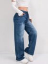 Straight-Leg Denim Jeans For Women