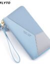 Color-Block Zip Around Wallet