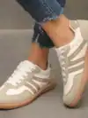 Retro Lace-Up Round Toe Sneakers